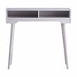 Furniture of America Keller Modern Wood 2-Shelf Console Table in White