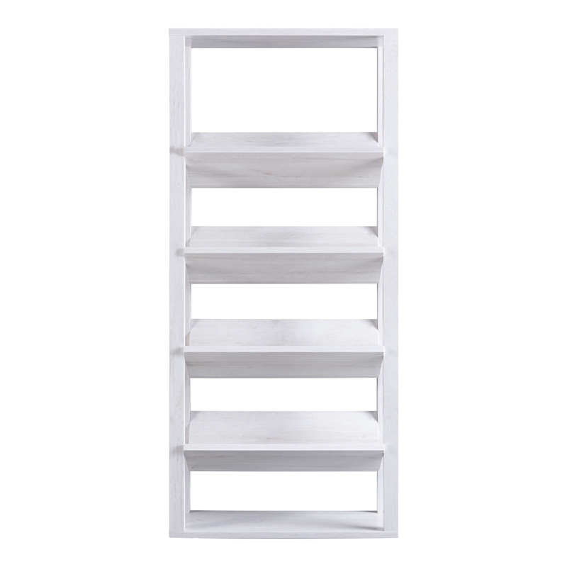 Furniture of America Rubus Wood 5-Shelf 71-Inch Etagere Bookcase in White