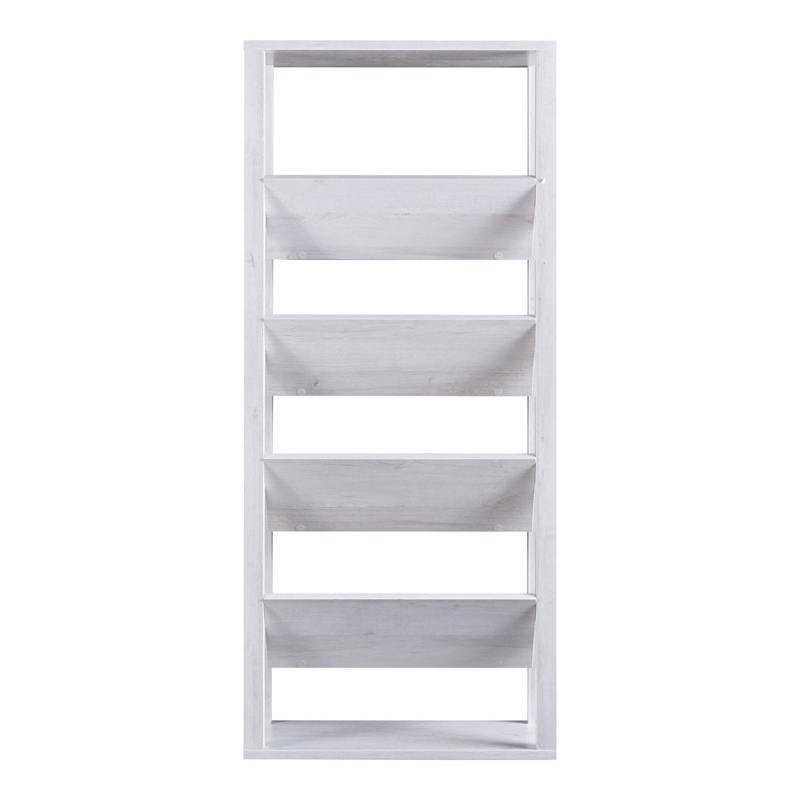 Furniture of America Rubus Wood 5-Shelf 71-Inch Etagere Bookcase in White