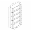 Furniture of America Rubus Wood 5-Shelf 71-Inch Etagere Bookcase in White