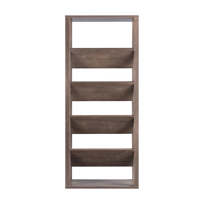 Furniture of America Rubus Wood 5-Shelf 71-Inch Etagere Bookcase in Walnut