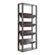 Furniture of America Rubus Wood 5-Shelf 71-Inch Etagere Bookcase in Walnut