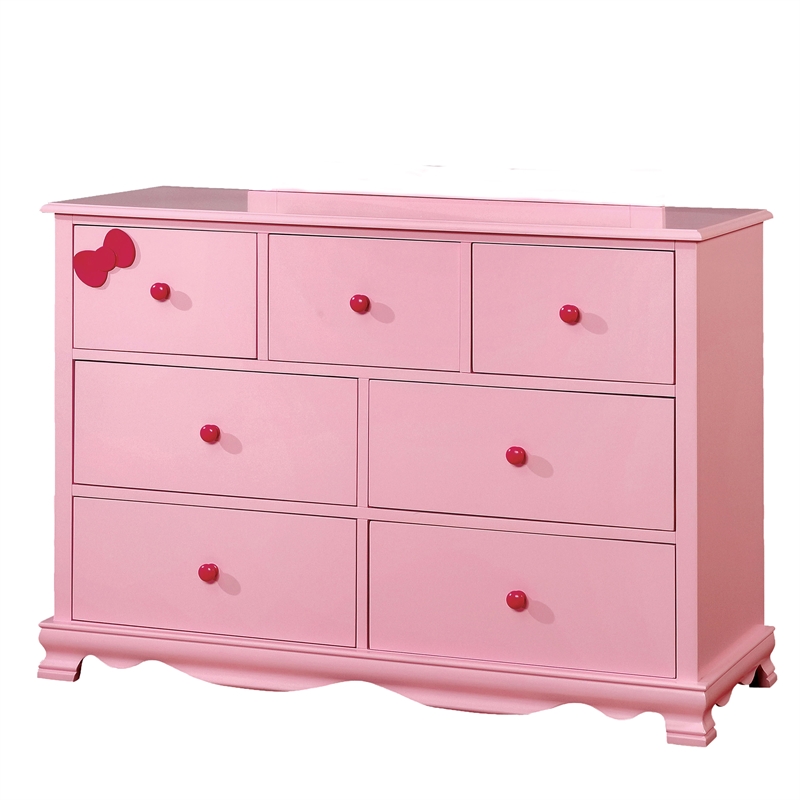 Furniture of America Poppy Transitional Solid Wood 7-Drawer