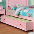 Furniture of America Poppy Transitional Solid Wood Trundle in Pink