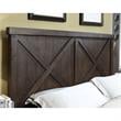 Furniture of America Andrew Rustic Wood California King Panel Bed in Dark Walnut