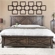 Furniture of America Andrew Rustic Wood California King Panel Bed in Dark Walnut