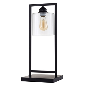 furniture of america adelio modern metal table lamp in black