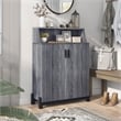 Furniture of America Liguari Wood 5-Shelf Shoe Cabinet in Distressed Gray