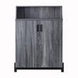 Furniture of America Liguari Wood 5-Shelf Shoe Cabinet in Distressed Gray