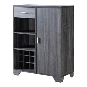 furniture of america morchi modern wooden home bar wine cabinet