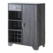 Furniture of America Morchi Modern Wood 12-Bottle Buffet in Dark Gray