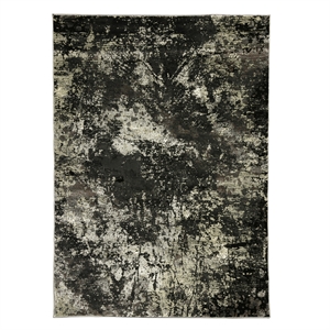 furniture of america opia contemporary polyester fabric area rug in charcoal black
