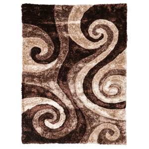 furniture of america marrin fabric 5'x8' area rug in brown and beige