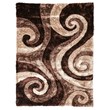 Furniture of America Amena Contemporary Fabric 5'x7' Area Rug in Brown and Beige