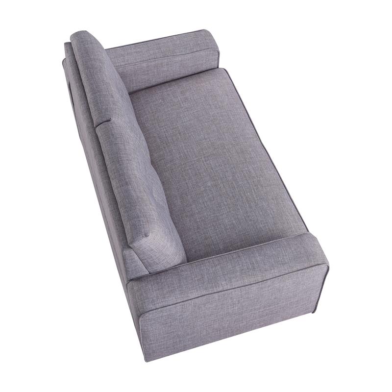 Furniture of America Megumi Modern Fabric Tufted Loveseat in Gray