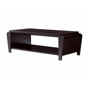 Furniture of America Allium Wood Coffee Table with Magazine Rack in Cappuccino