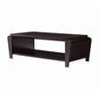 Furniture of America Allium Wood Coffee Table with Magazine Rack in Cappuccino
