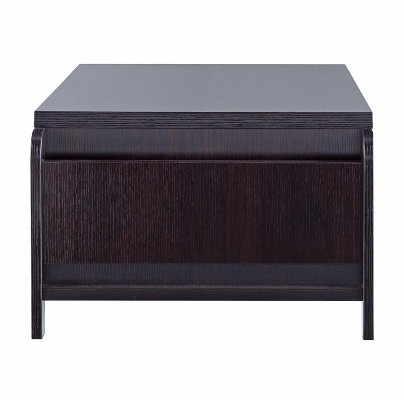 Furniture of America Allium Wood Coffee Table with Magazine Rack in Cappuccino