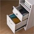Furniture of America Helmer Wood L-Shaped Writing Desk with USB in White