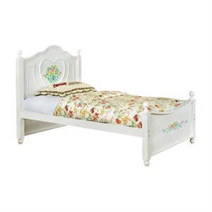 furniture of america lovina novelty solid wood youth platform bed in white