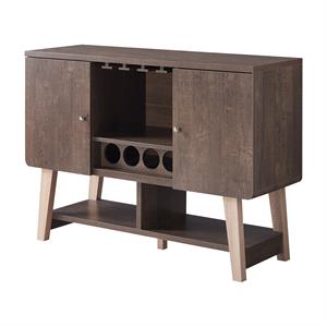 furniture of america nico modern wooden wine rack server