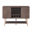 Furniture of America Nico Modern Wood 4-Bottle Buffet in Walnut Oak