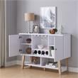 Furniture of America Nico Modern Wood 4-Bottle Buffet in White