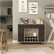 Furniture of America Tarian Wood 10-Bottle Buffet Server in Natural Oak