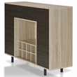 Furniture of America Tarian Wood 10-Bottle Buffet Server in Natural Oak