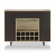 Furniture of America Tarian Wood 10-Bottle Buffet Server in Natural Oak