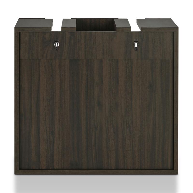 Furniture of America Sacha Wood 8-Bottle Hanging Wine Rack in Brown Wenge
