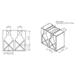 Furniture of America Sacha Wood 8-Bottle Hanging Wine Rack in Reclaimed Oak