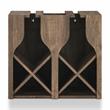 Furniture of America Sacha Wood 8-Bottle Hanging Wine Rack in Reclaimed Oak