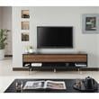 Furniture of America Zuna Mid-Century Modern Wood 3-Drawer TV Stand in Black