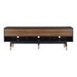 Furniture of America Zuna Mid-Century Modern Wood 3-Drawer TV Stand in Black