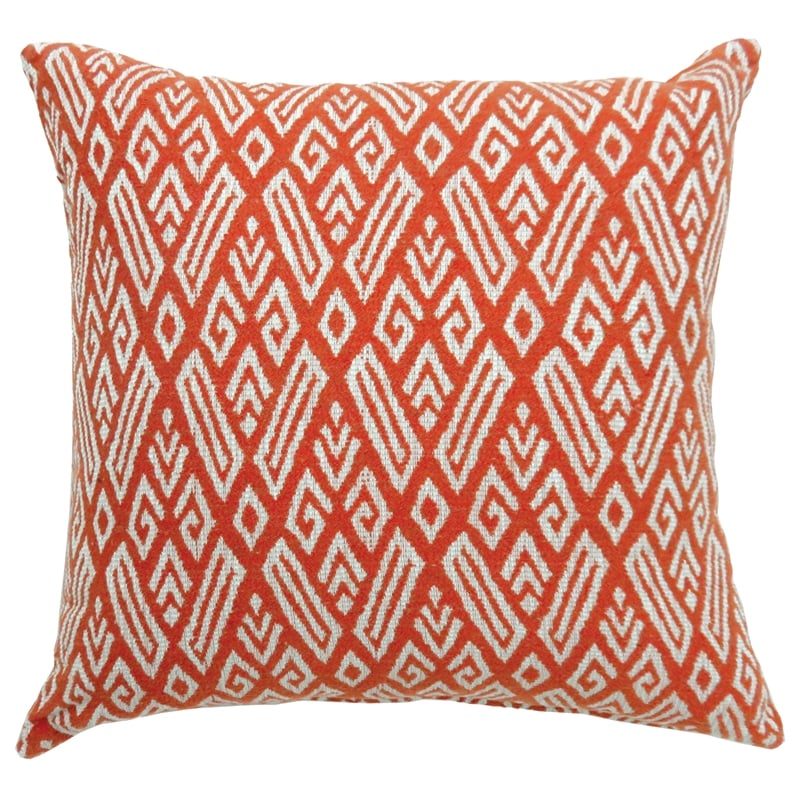 Furniture of America Laquara Fabric 18-Inch Throw Pillow in Red (Set of 2)