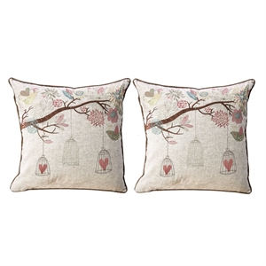 furniture of america cowgill fabric 20-inch throw pillow in natural (set of 2)