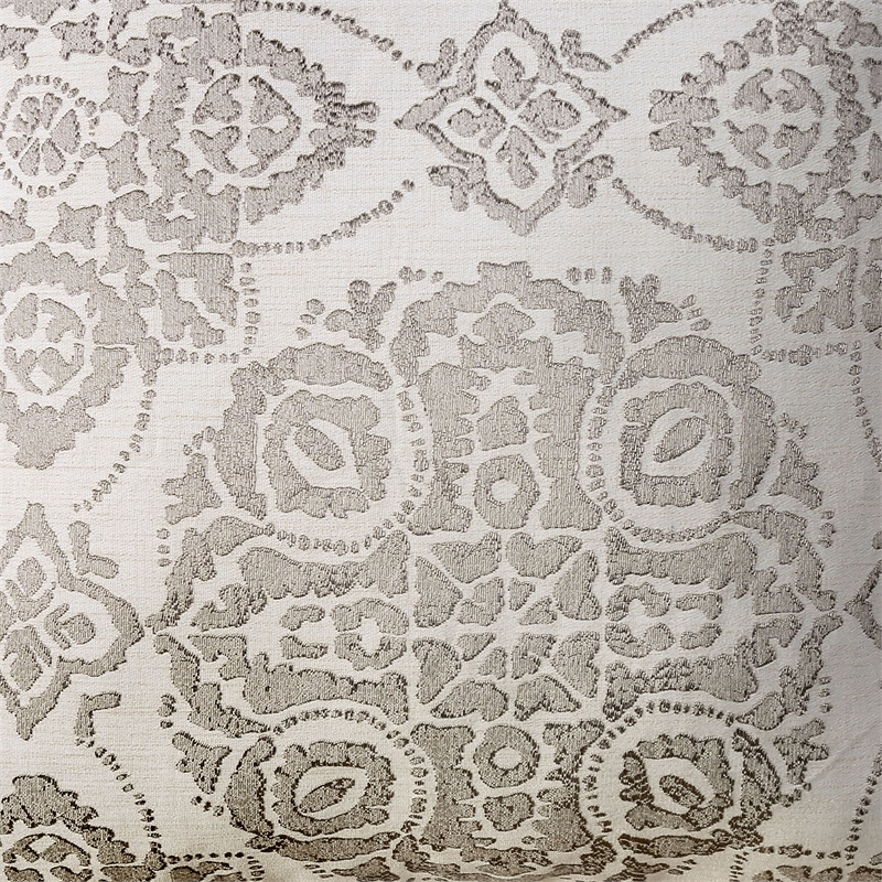 Furniture of America Chumbley Fabric Throw Pillow in Cream and Gray (Set of 2)