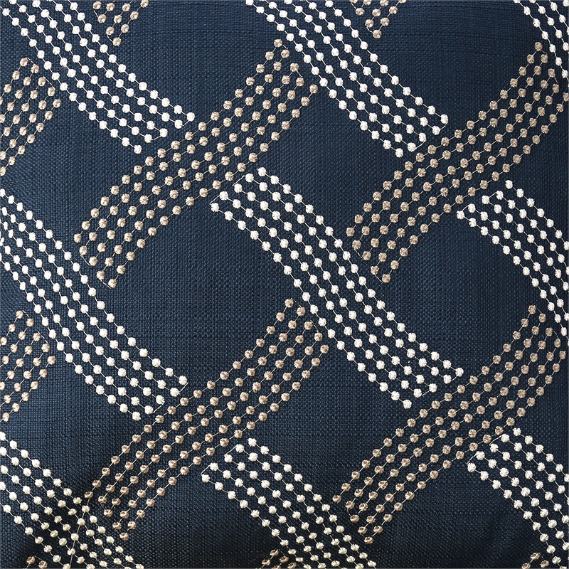 Furniture of America Crumpler Fabric 20-Inch Throw Pillow in Navy (Set of 2)