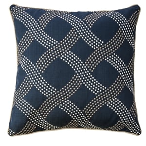 Furniture of America Crumpler Fabric 20-Inch Throw Pillow in Navy (Set of 2)