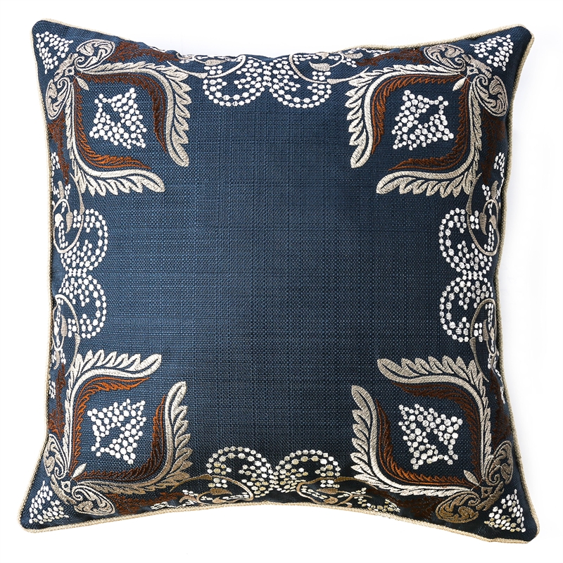 Furniture of America Cranston Fabric 20-Inch Throw Pillow in Navy (Set of 2)