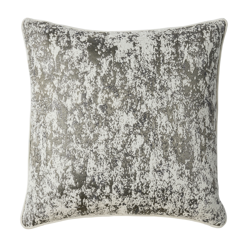 Furniture of America Colquitt Fabric 20-Inch Throw Pillow in Silver (Set of 2)