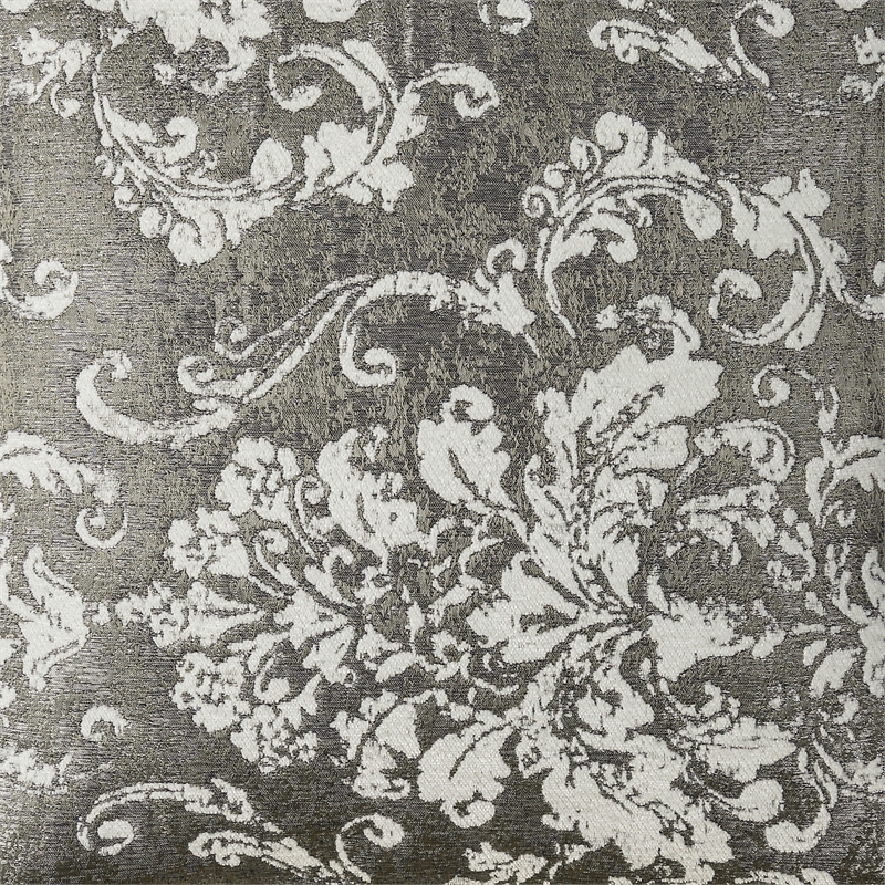 Furniture of America Copeland Fabric 20-Inch Throw Pillow in Silver (Set of 2)