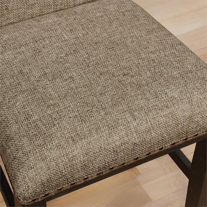 Furniture of America Lemieux Solid Wood 7-Piece Dining Table Set in Espresso