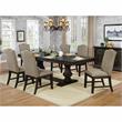 Furniture of America Lemieux Solid Wood 7-Piece Dining Table Set in Espresso