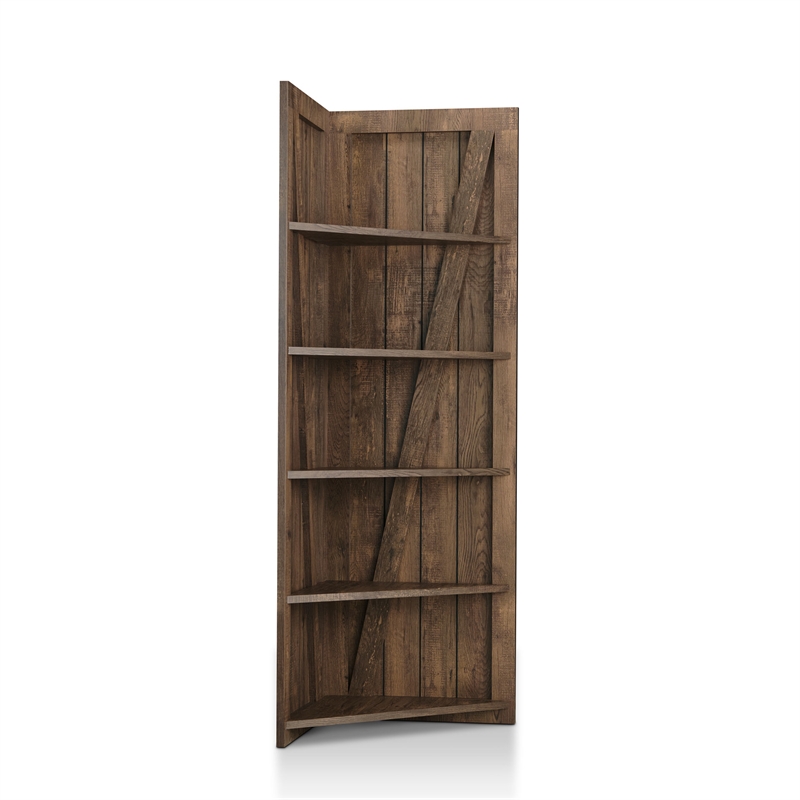 Rustic deals corner bookcase