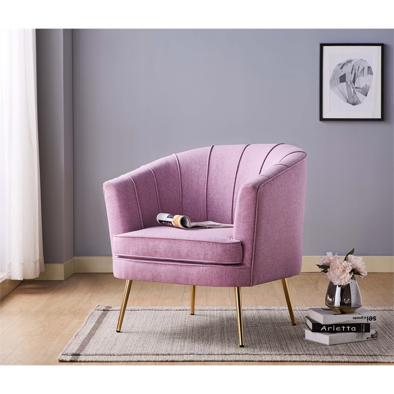 pink mid century modern chair