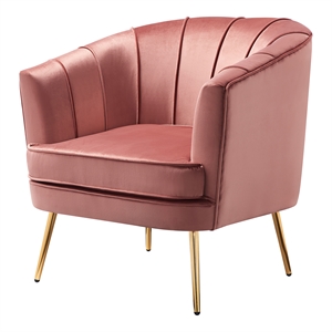 furniture of america elvie mid century modern velvet upholstered accent arm chair