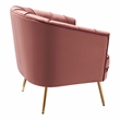 Furniture of America Elvie Velvet Upholstered Accent Chair in Vintage Pink Rose