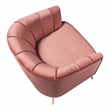 Furniture of America Elvie Velvet Upholstered Accent Chair in Vintage Pink Rose